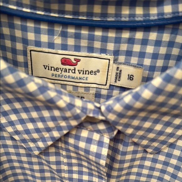 Vineyard Vines Blue and White Casual Button Down Shirt - Picture 2 of 4